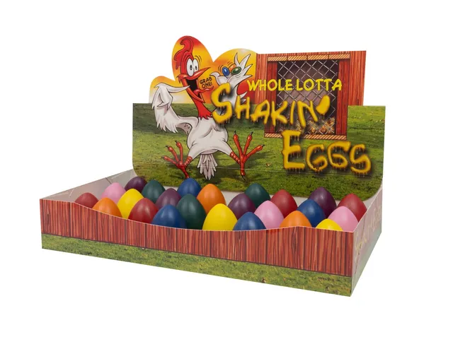 grover-1stnote-shakin-eggs-mini-maracas-24er-display image 1