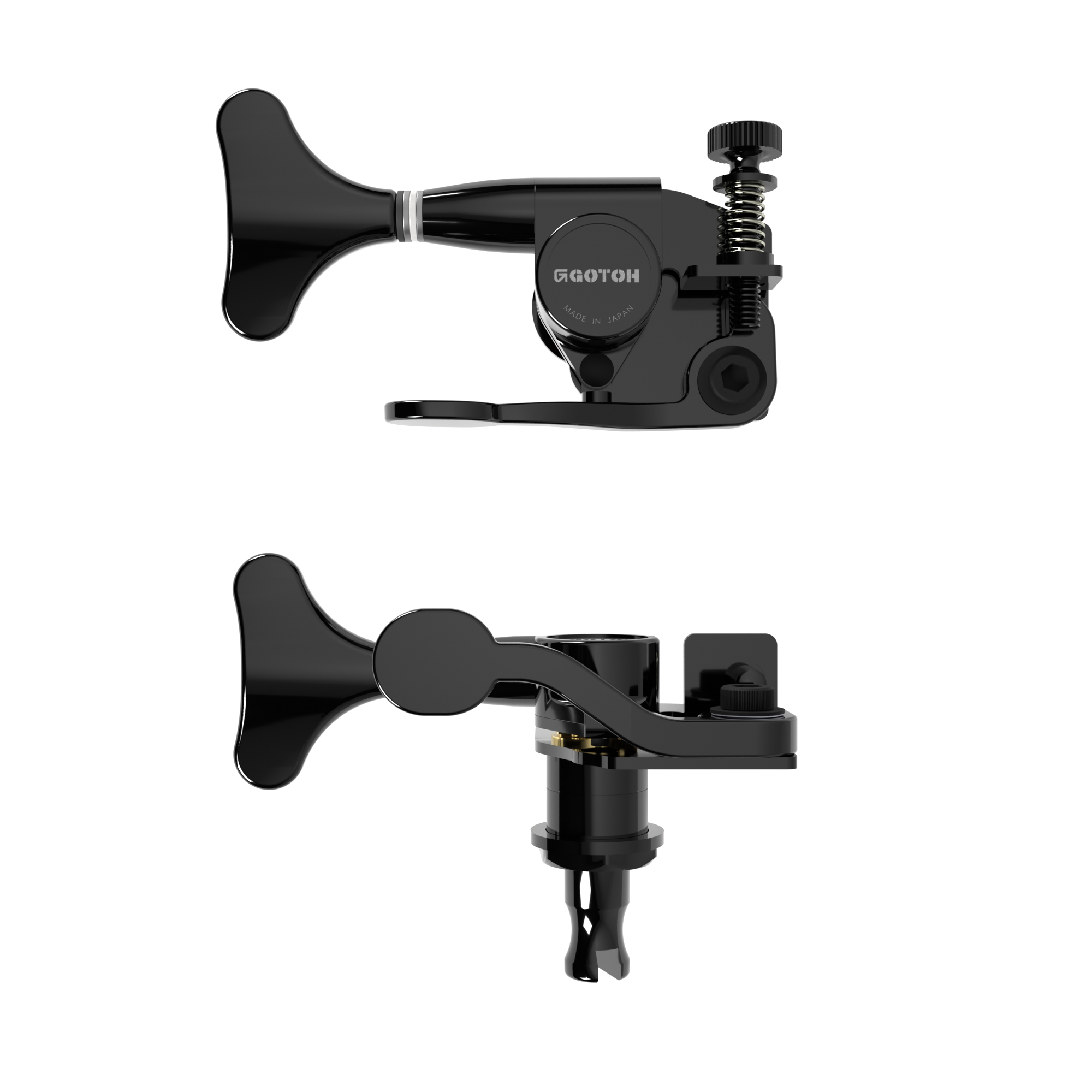 hipshot-gb7-bass-xtender-d-tuner-schwarz-bassseite-normal image 4