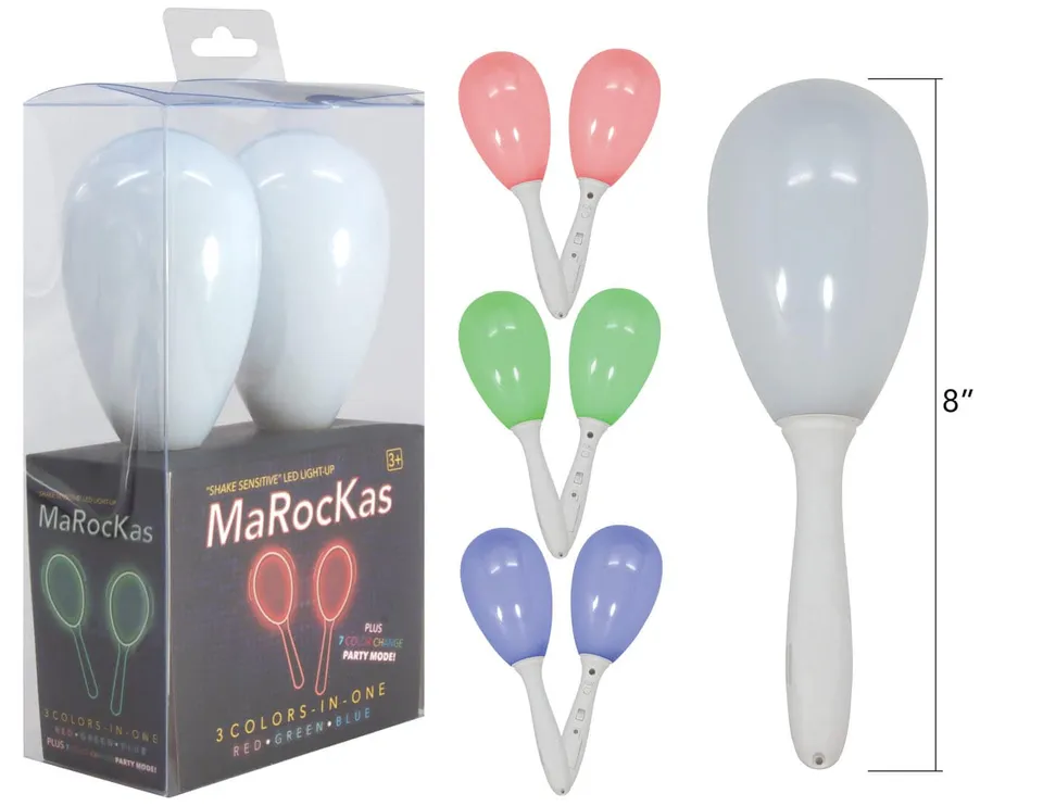 1stnote-led-marockas-rasseln-paar-3-farbig-party-modus image 1