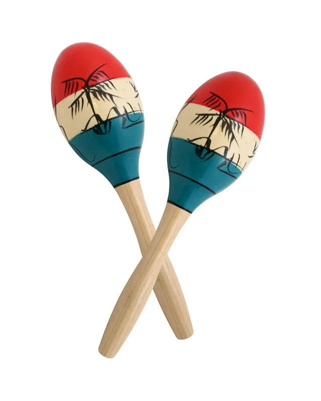 1stnote-maracas-holz-paar-bemalt-hochglanz-28-cm image 1