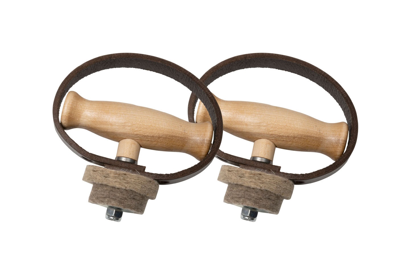 trophy-sure-grip-3176-beckenhalter-holzgriff-paar-lederriemen image 1