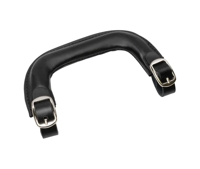 just-in-case-cp66-koffergriff-leder-schwarz-5-zoll-vernickelt image 1