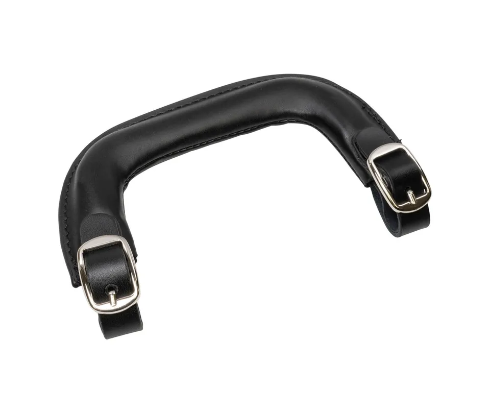 just-in-case-cp66-koffergriff-leder-schwarz-5-zoll-vernickelt image 1